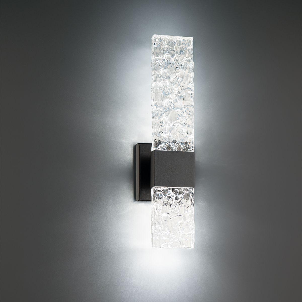 Reflect 18 In. 2 Lights LED Outdoor Wall Sconce Black Finish - Bees Lighting