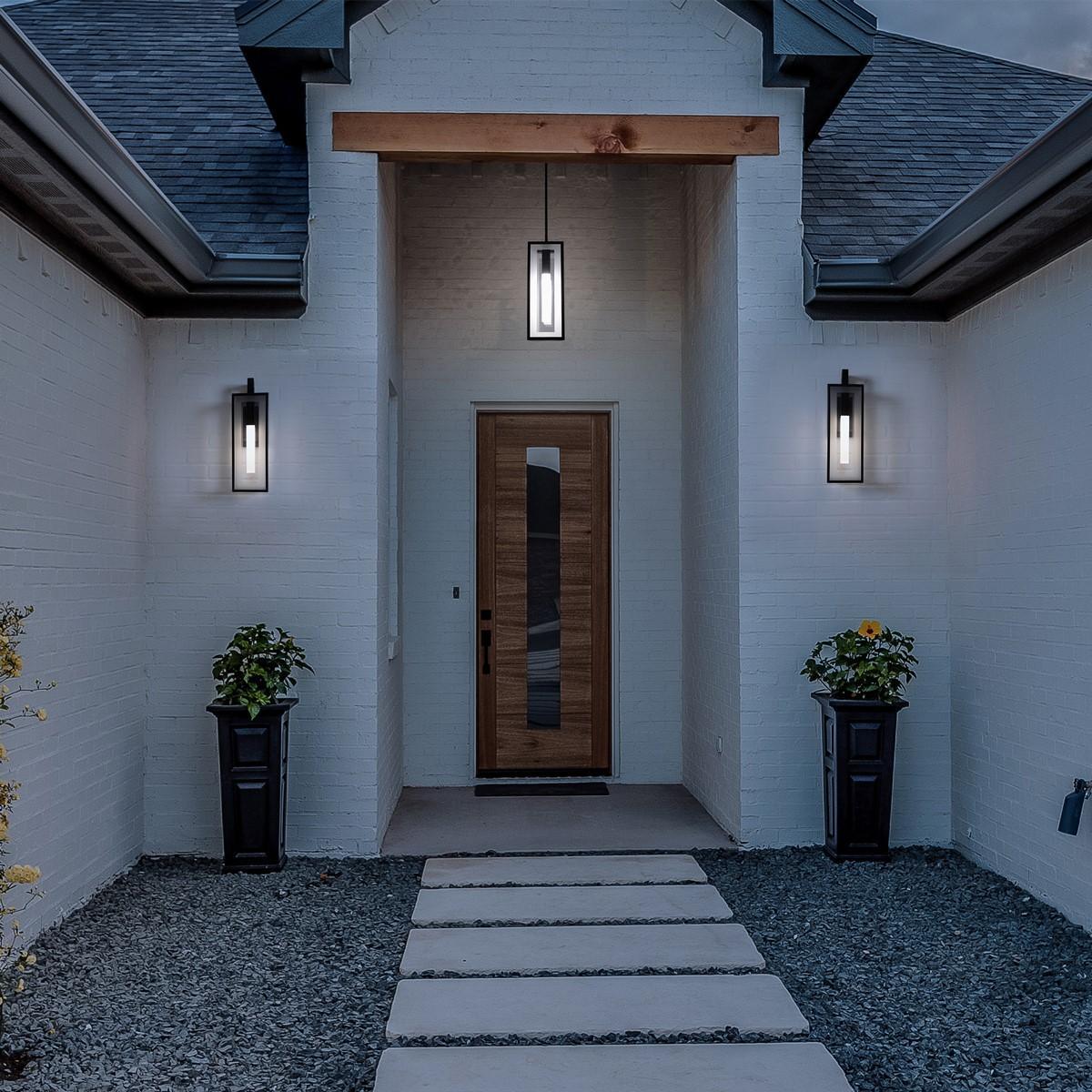 Cambridge 25 In. LED Outdoor Wall Light Black Finish - Bees Lighting