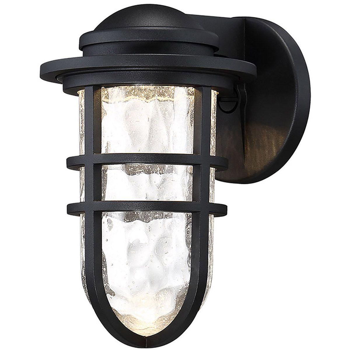 Steampunk 9 in. LED Outdoor Wall Sconce 3000K Black Finish - Bees Lighting