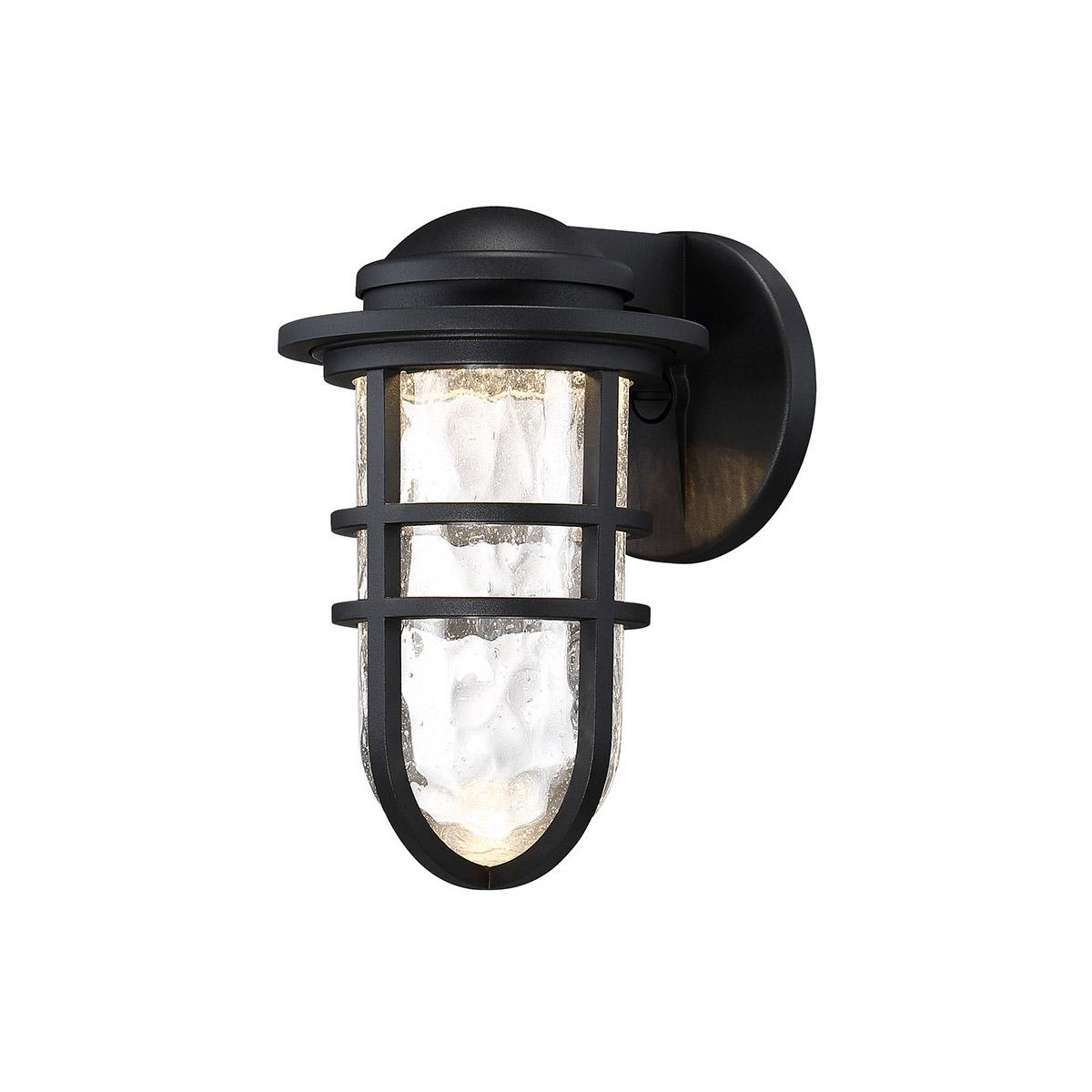 Steampunk 9 in. LED Outdoor Wall Sconce 3000K Black Finish - Bees Lighting