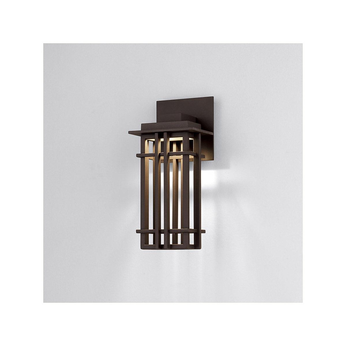 Nest 12 in. LED Outdoor Wall Sconce 180 Lumens 3000K Bronze Finish - Bees Lighting