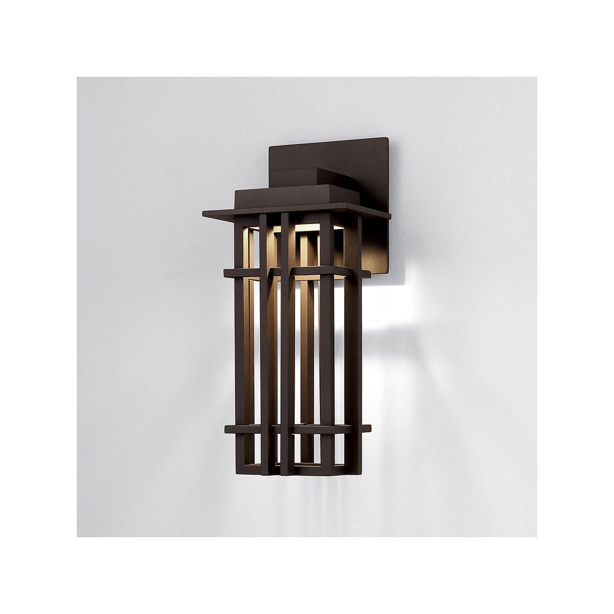 Nest 16 in. LED Outdoor Wall Sconce 280 Lumens 3000K Bronze Finish - Bees Lighting