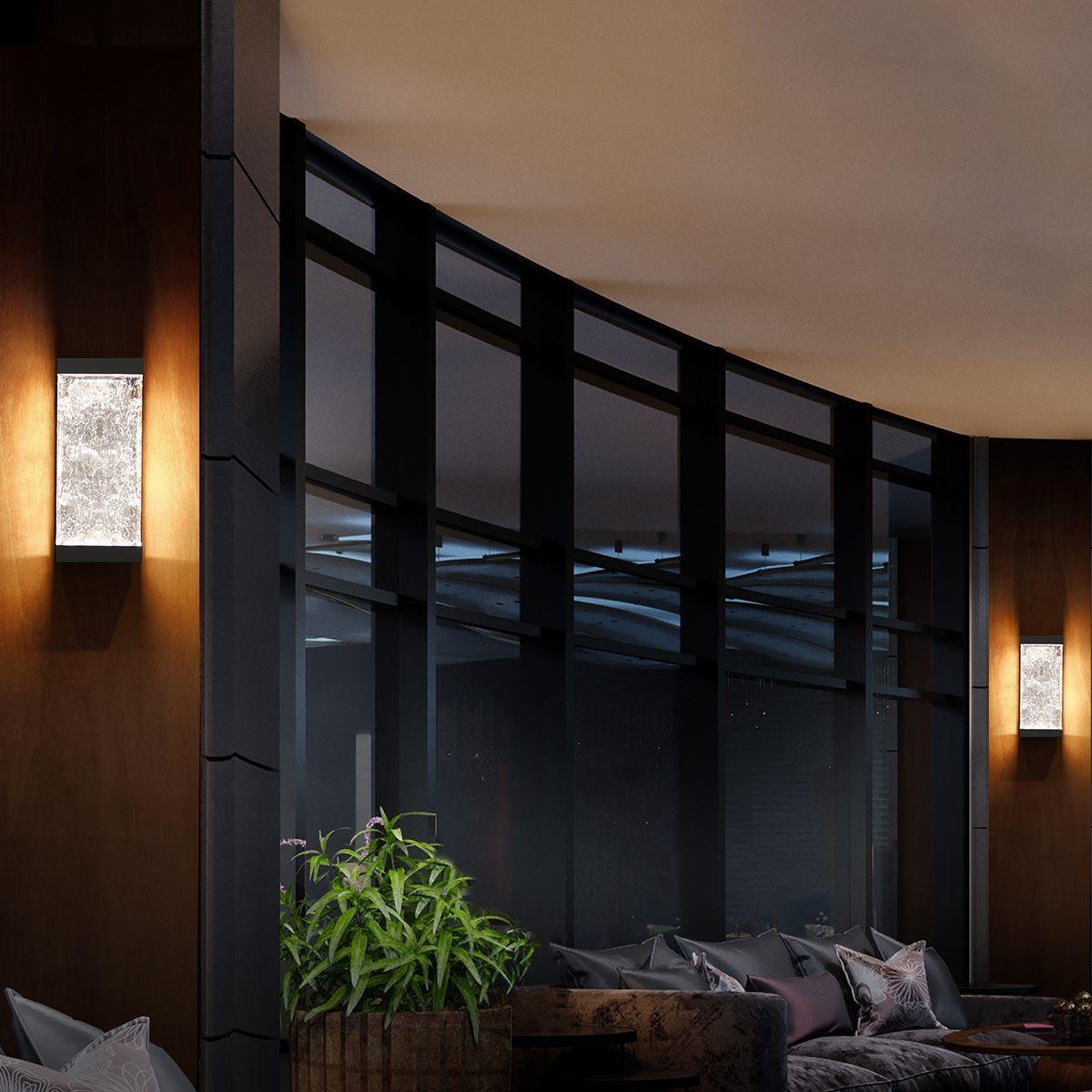 Fusion 20 in LED Outdoor Wall Sconce 227 Lumens 3000K Black Finish - Bees Lighting