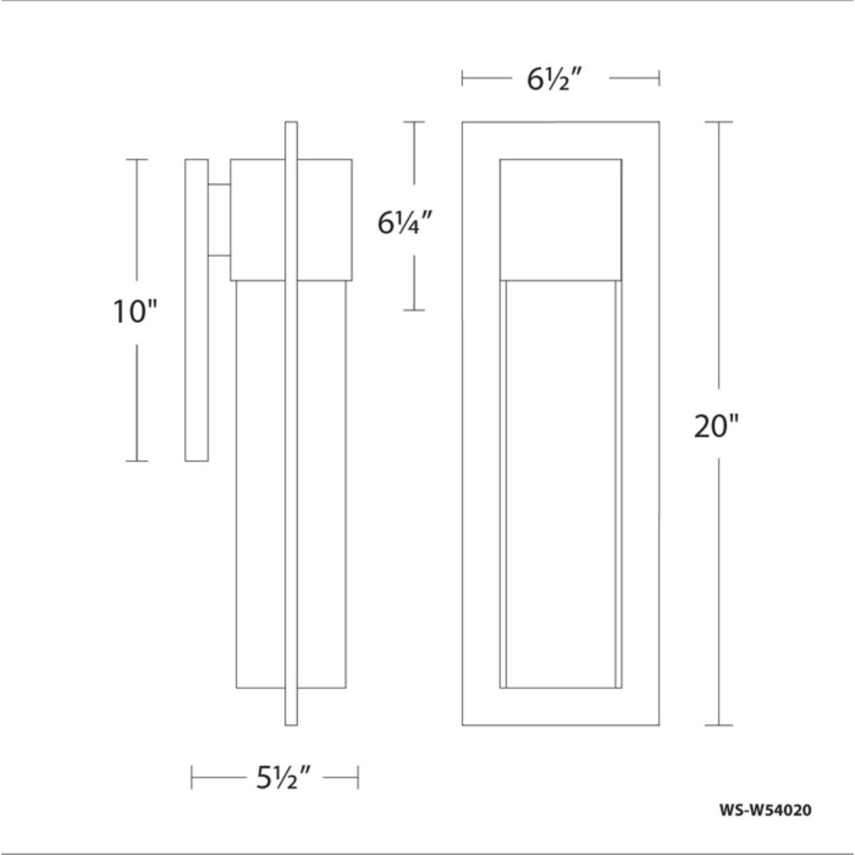 Mist 20 In. LED Outdoor Wall Sconce Dark Sky Friendly Black Finish - Bees Lighting
