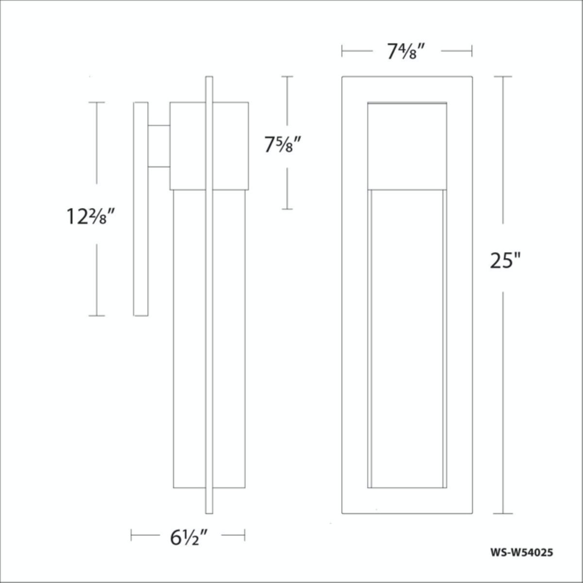 Mist 25 In. LED Outdoor Wall Light Dark Sky Friendly Black Finish - Bees Lighting