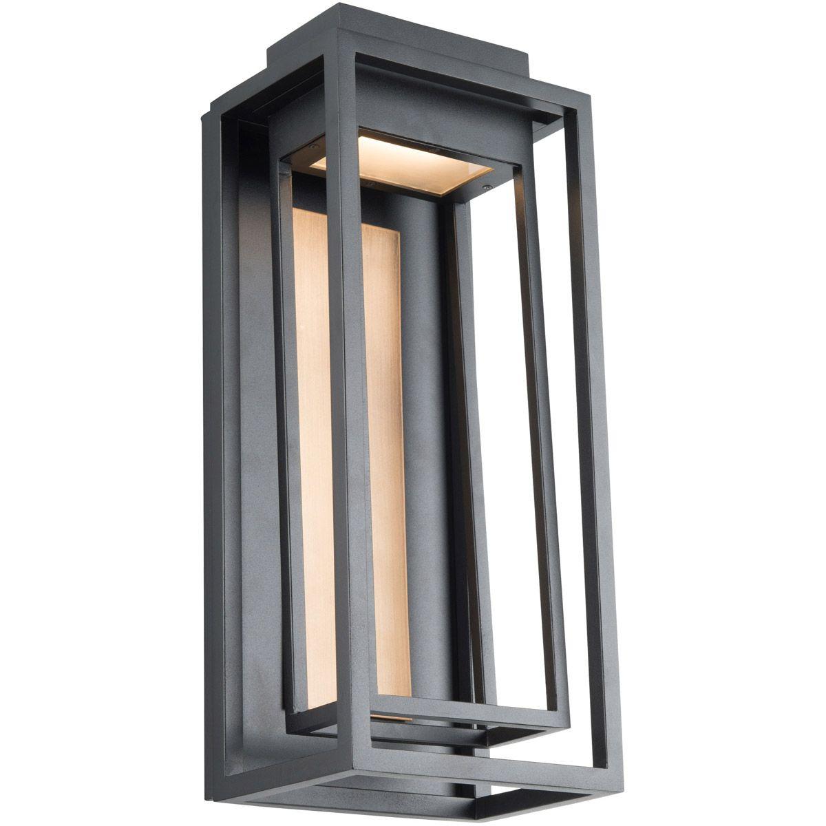 Dorne 18 In. LED Outdoor Wall Light Black Finish - Bees Lighting