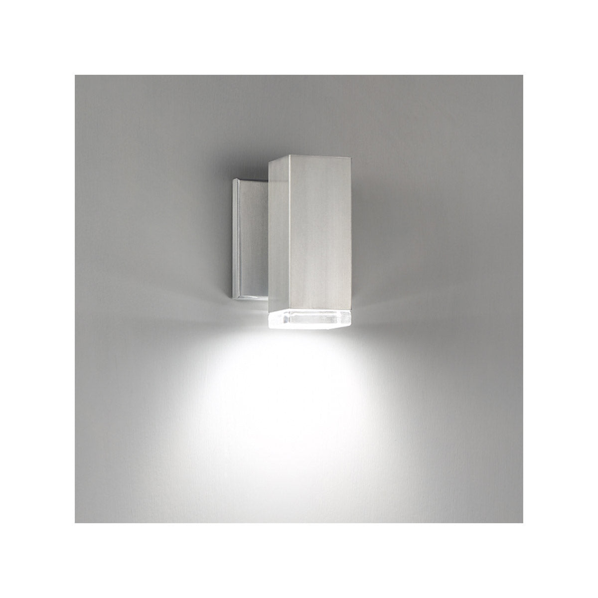 Block 6 in. LED Outdoor Wall Sconce 3000K Aluminum Finish - Bees Lighting