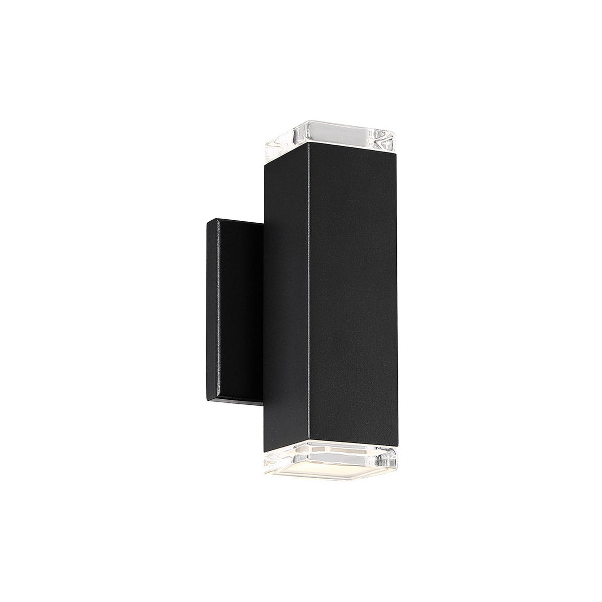 Block 8 in. LED Outdoor Wall Sconce 3000K Black Finish - Bees Lighting