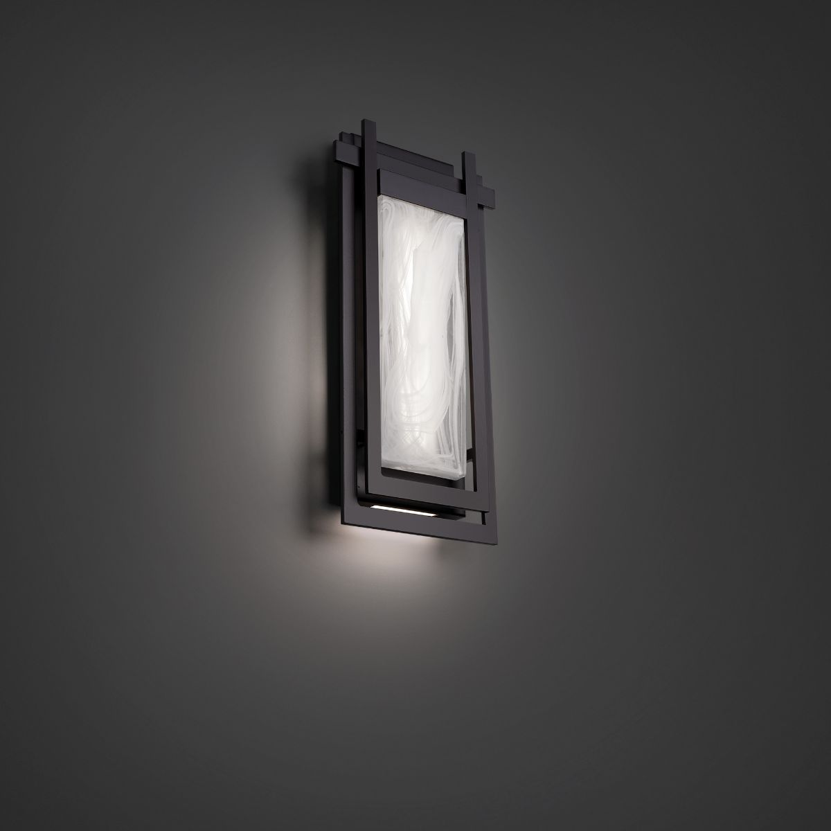 Haze 16 In. LED Outdoor Wall Sconce Black Finish