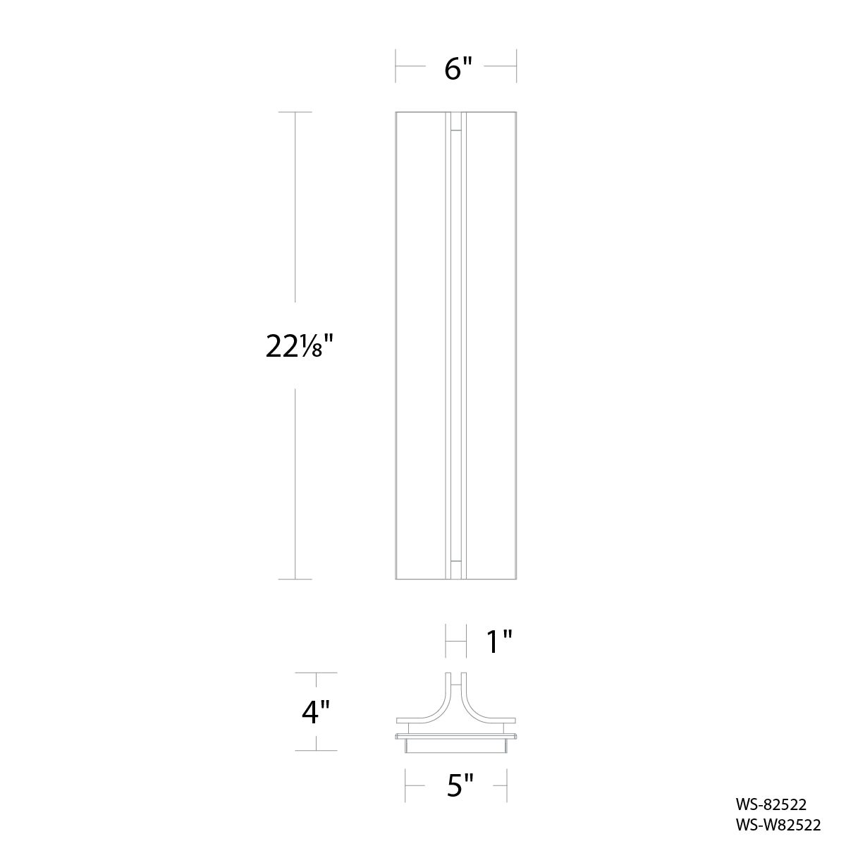 Strait 22" LED Wall Light, Selectable CCT
