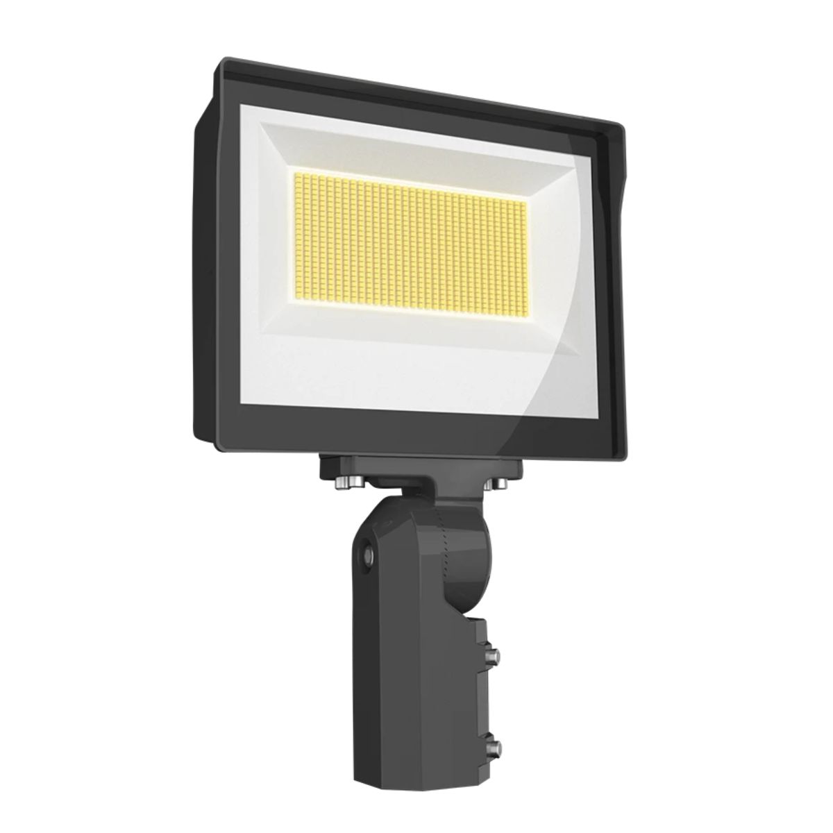 LED Flood Light With Photocell, 140 Watts, 19500 Lumens, 30K/40K/50K, 120-277V, Slipfitter Mount, Bronze - Bees Lighting