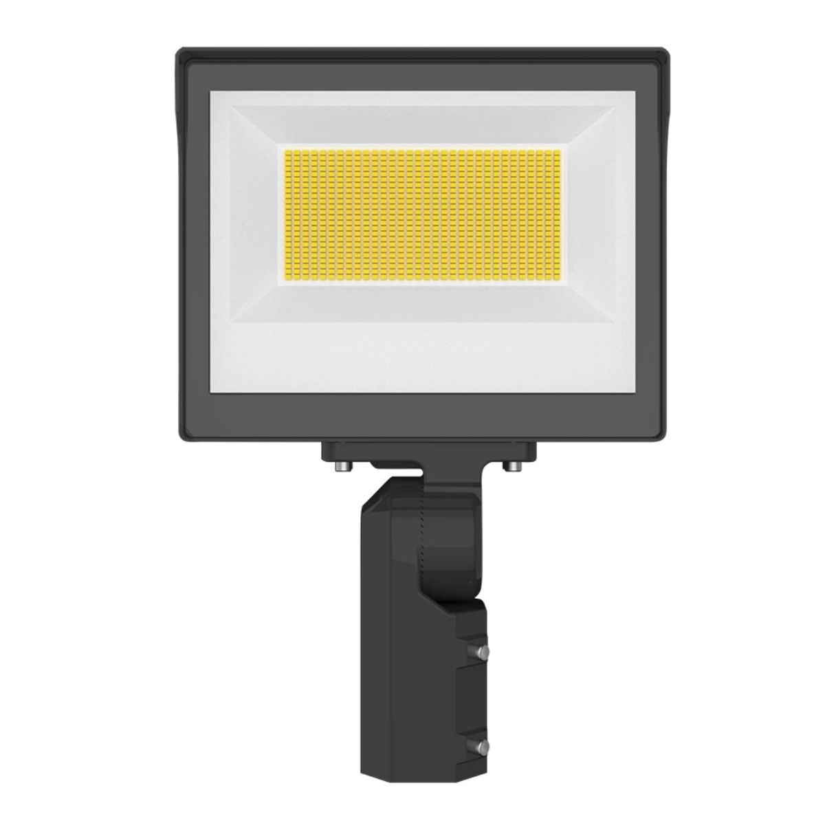 LED Flood Light With Photocell, 140 Watts, 19500 Lumens, 30K/40K/50K, 120-277V, Slipfitter Mount, Bronze - Bees Lighting