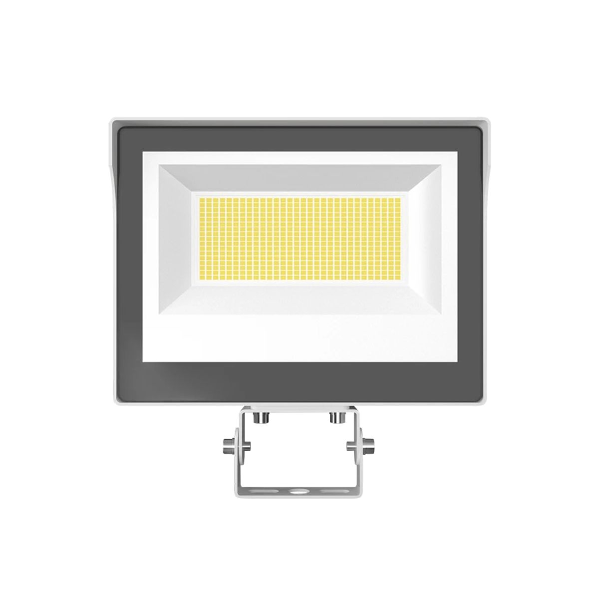 Dusk to Dawn LED Flood Light, 20/50/60W, 8300 Lumens, 30K/40K/50K, 120-277V, Trunnion Mount, White - Bees Lighting