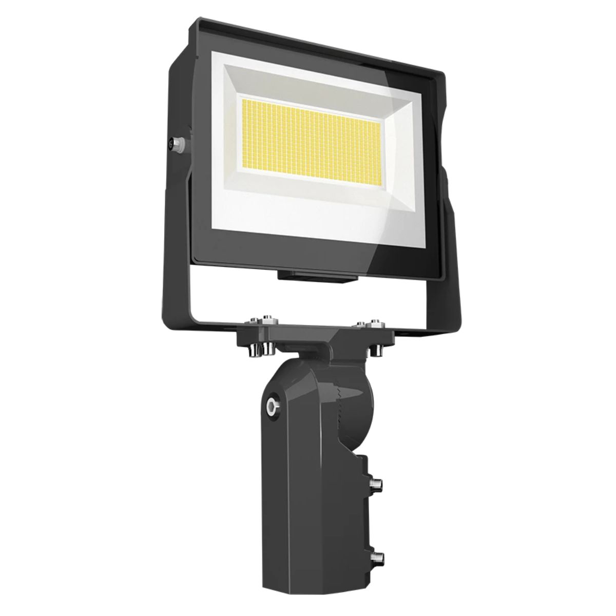 Dusk to Dawn LED Flood Light, 40/60/80W, 11500 Lumens, 30K/40K/50K, 120-277V, Slipfitter Mount, Bronze - Bees Lighting