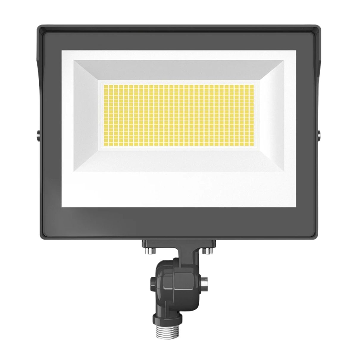 LED Flood Light, 80W, 11500 Lumens, 30K/40K/50K, Knuckle, Bronze, 120-277V - Bees Lighting
