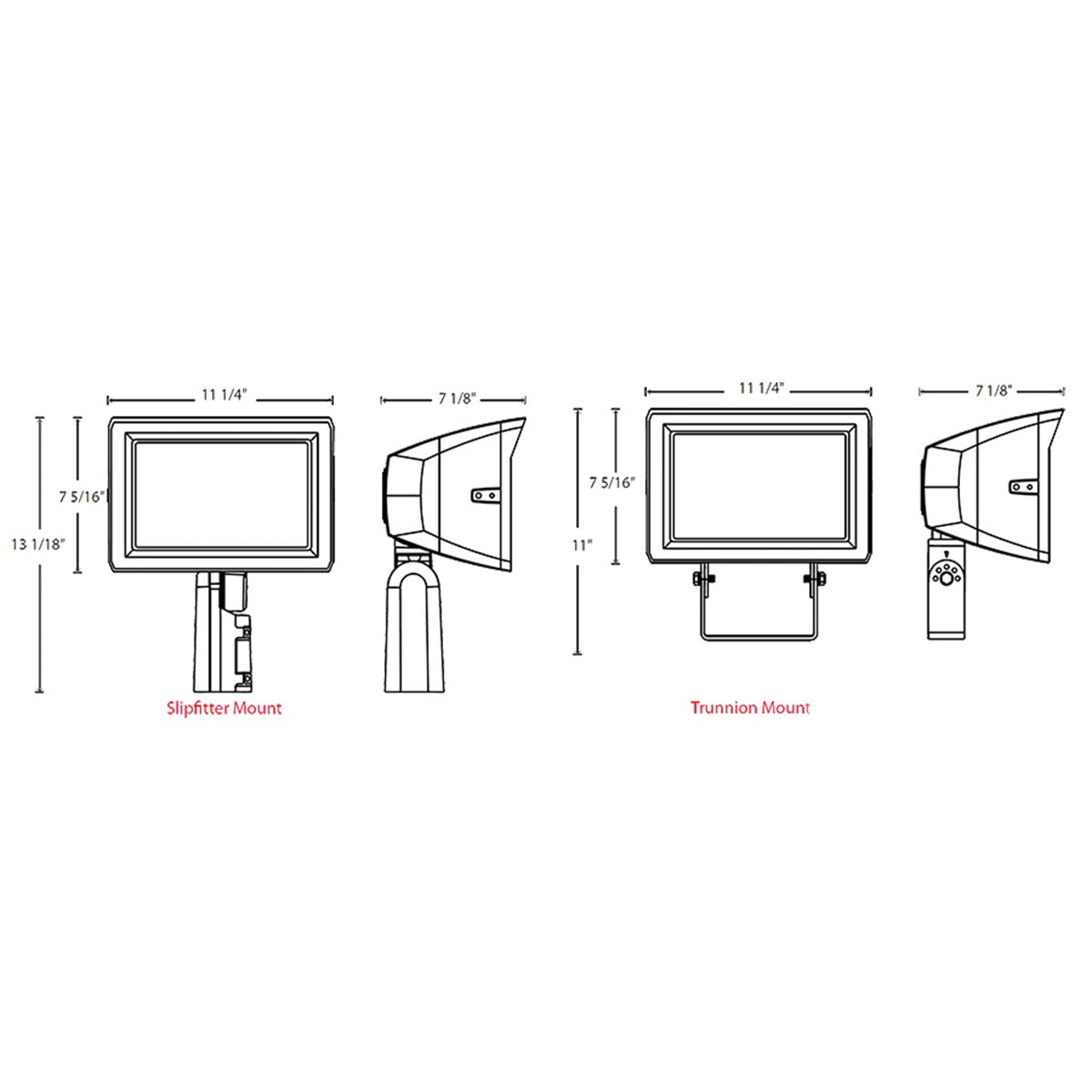 LED Flood Light, 150W, 23000 Lumens, 30K/40K/50K, Slipfitter/Trunnion, 120-277V - Bees Lighting