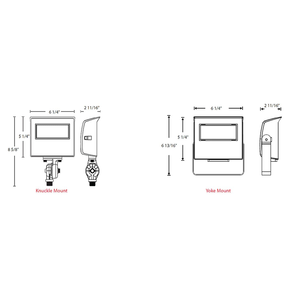 LED Flood Light, 20W, 3000 Lumens, 30K/40K/50K, Knuckle/Yoke, 120-277V - Bees Lighting