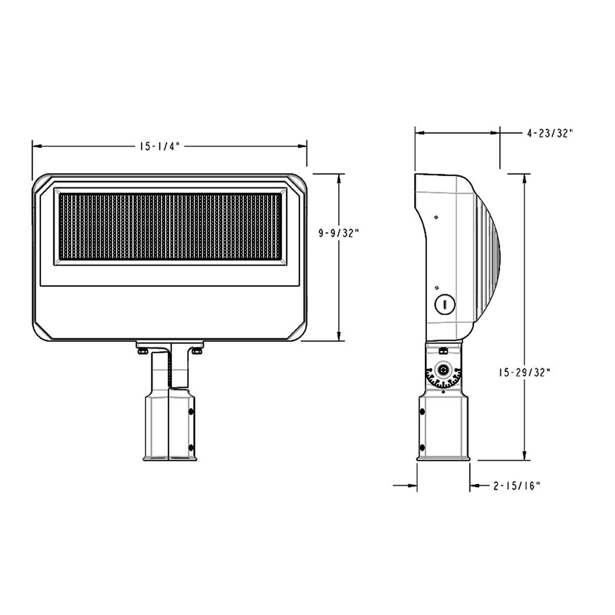 LED Flood Light, 250 Watts, 39000 Lumens, 30K/40K/50K, Slipfitter, 120-277V - Bees Lighting