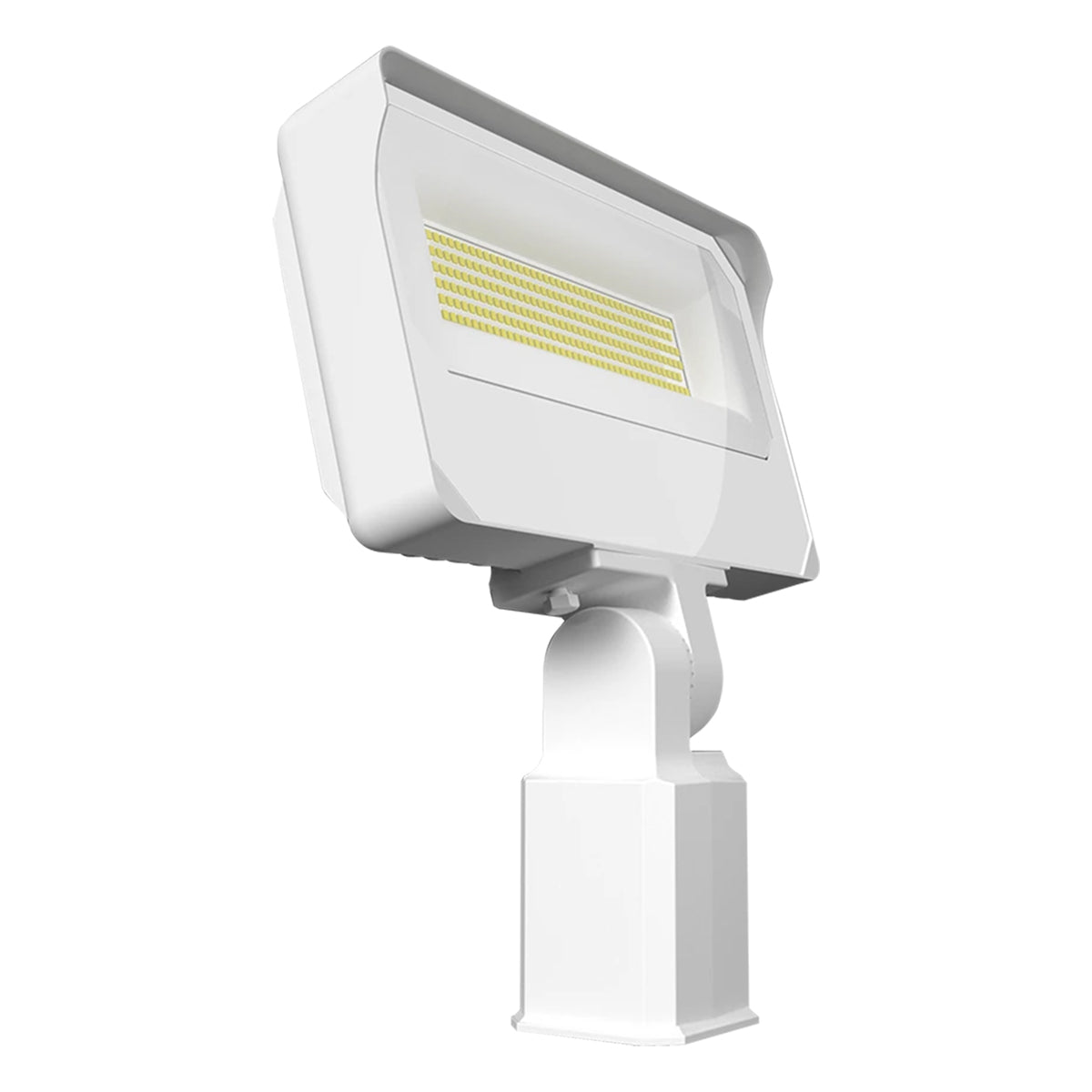 Dusk To Dawn LED Flood Light, 70/80/90W, 14000 Lumens, 30K/40K/50K, 120-277V, Slipfitter Mount, White - Bees Lighting