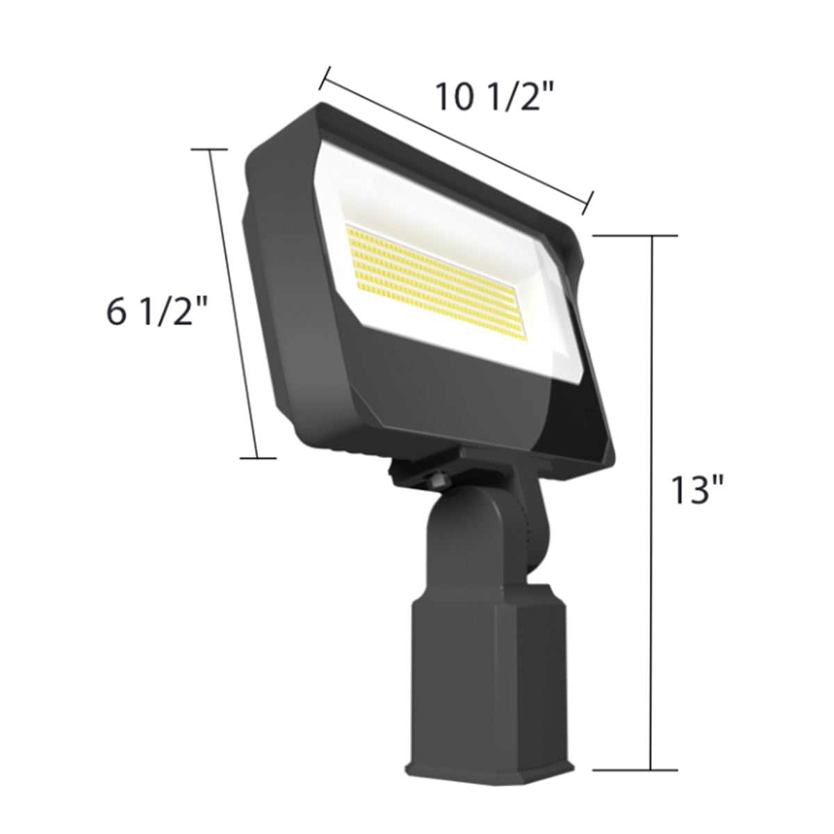 LED Flood Light, 90W, 14000 Lumens, 30K/40K/50K, 120-277V, Slipfitter, Bronze - Bees Lighting