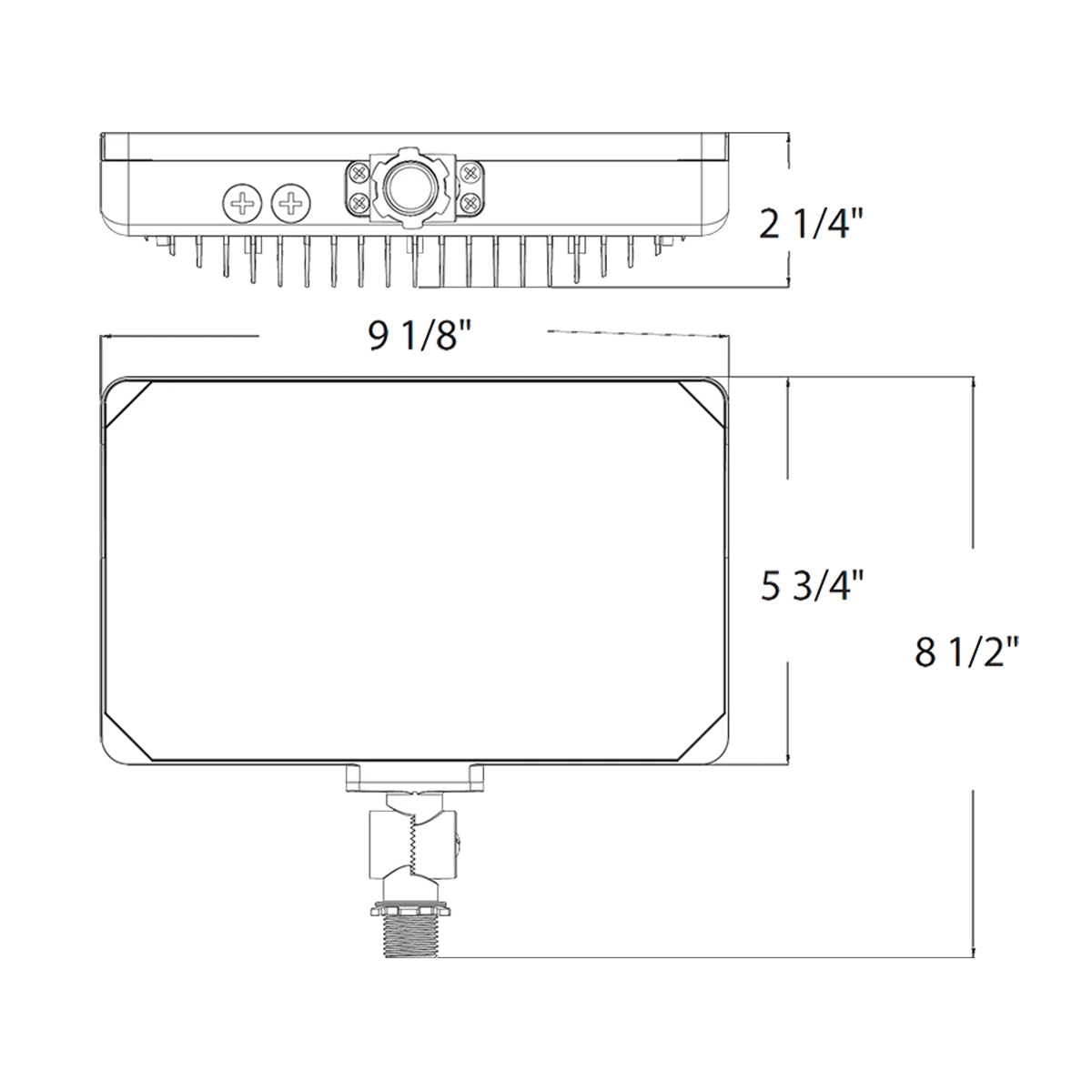 LED Flood Light, 65W, 10000 Lumens, 30K/40K/50K, 120-277V, Knuckle Mount, White - Bees Lighting