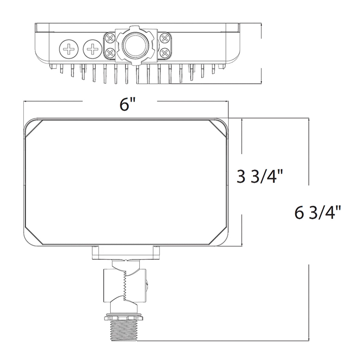 LED Flood Light, 35W, 5000 Lumens, 30K/40K/50K, 120-277V, Knuckle Mount, White - Bees Lighting