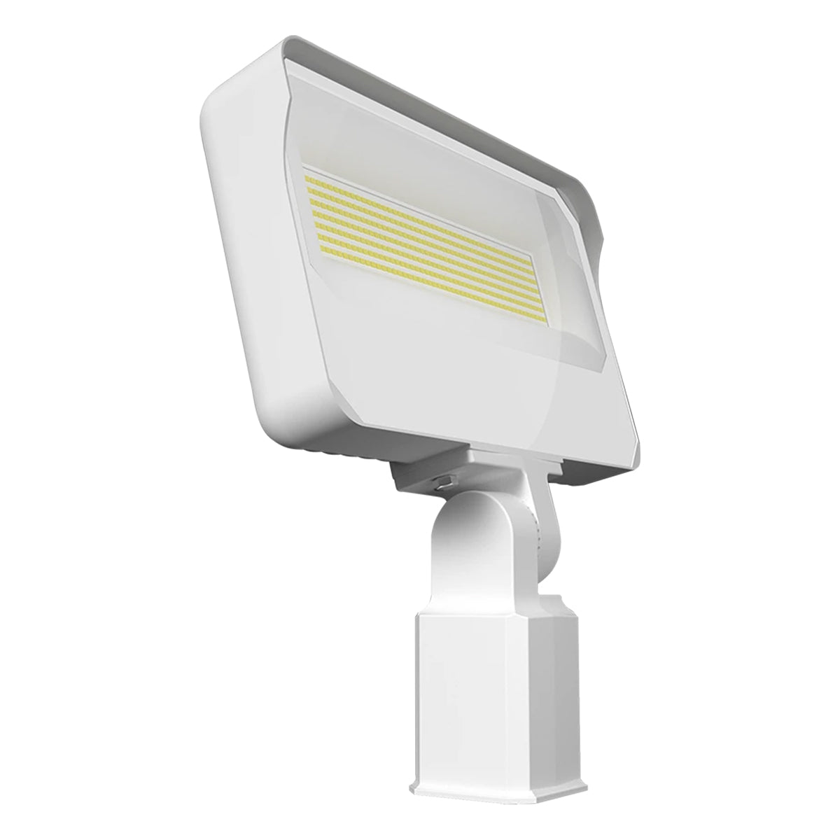Dusk To Dawn LED Flood Light, 95/110/130W, 20000 Lumens, 30K/40K/50K, 120-277V, Slipfitter Mount, White - Bees Lighting