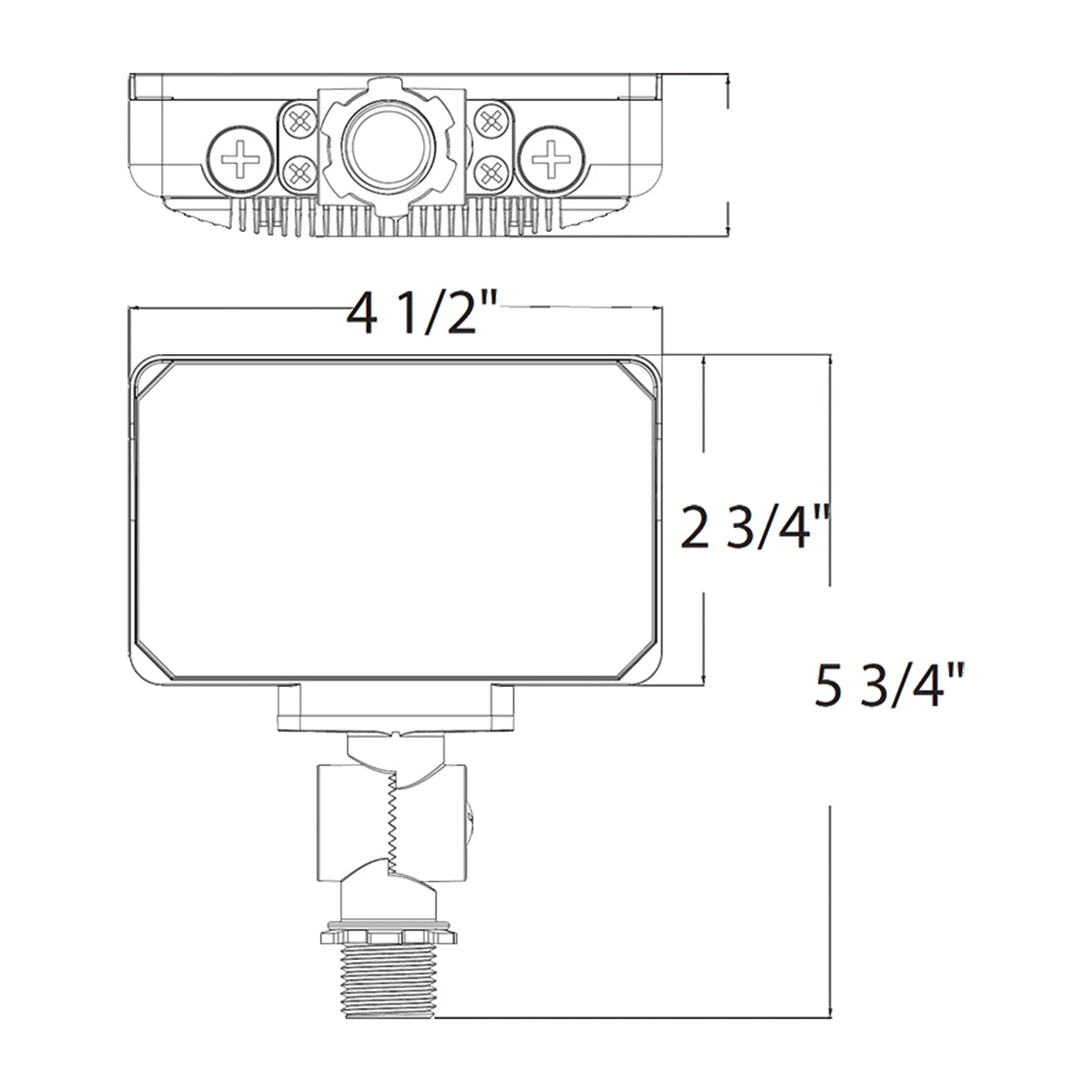 LED Flood Light, 16W, 2500 Lumens, 30K/40K/50K, 120-277V, Knuckle, White - Bees Lighting