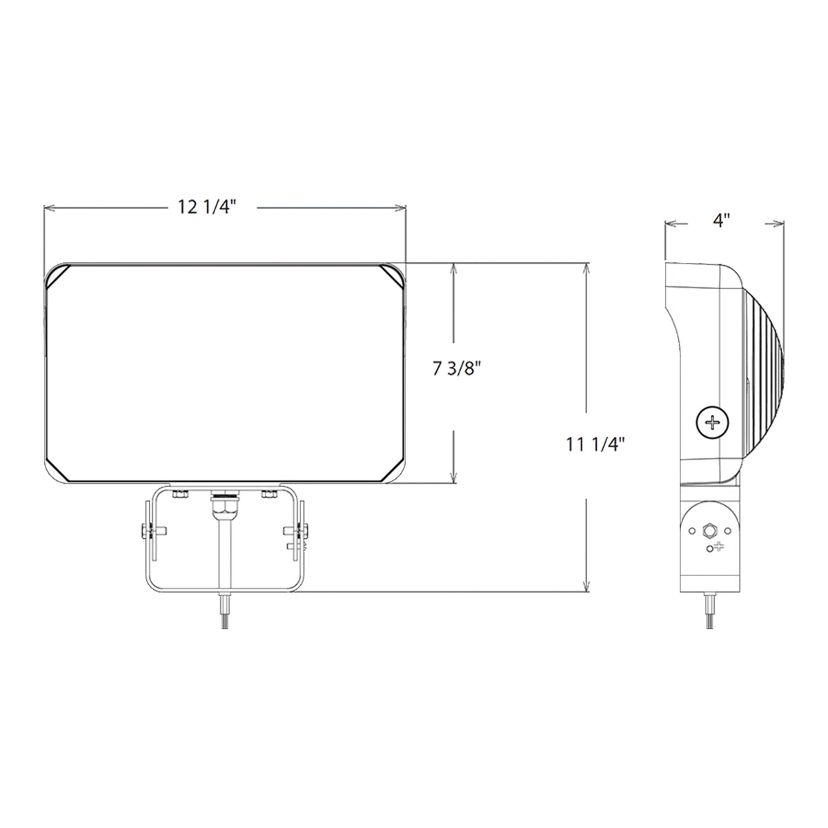 LED Flood Light, 160W, 24000 Lumens, 30K/40K/50K, Trunnion Mount, 120-277V, Bronze - Bees Lighting