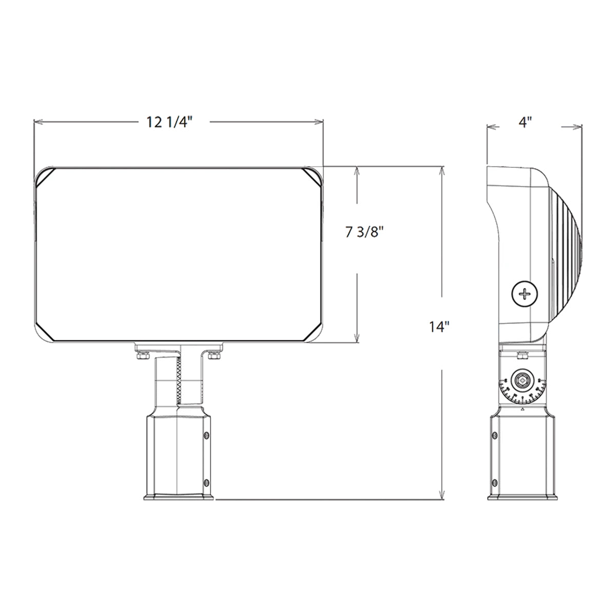 LED Flood Light, 160W, 24000 Lumens, 30K/40K/50K, Slipfitter Mount, 120-277V, White - Bees Lighting