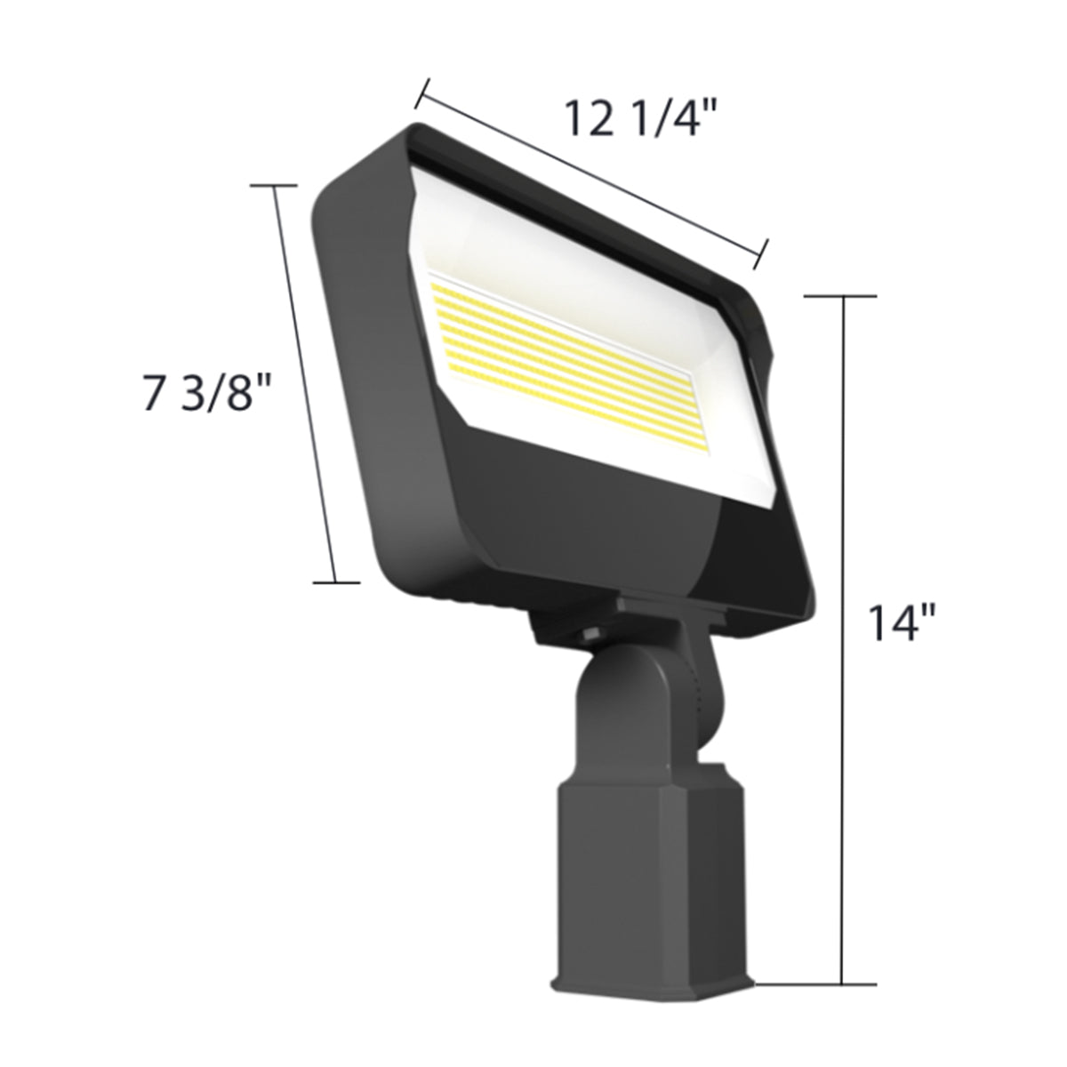 LED Flood Light, 160W, 24000 Lumens, 30K/40K/50K, Slipfitter Mount, 120-277V, Bronze - Bees Lighting