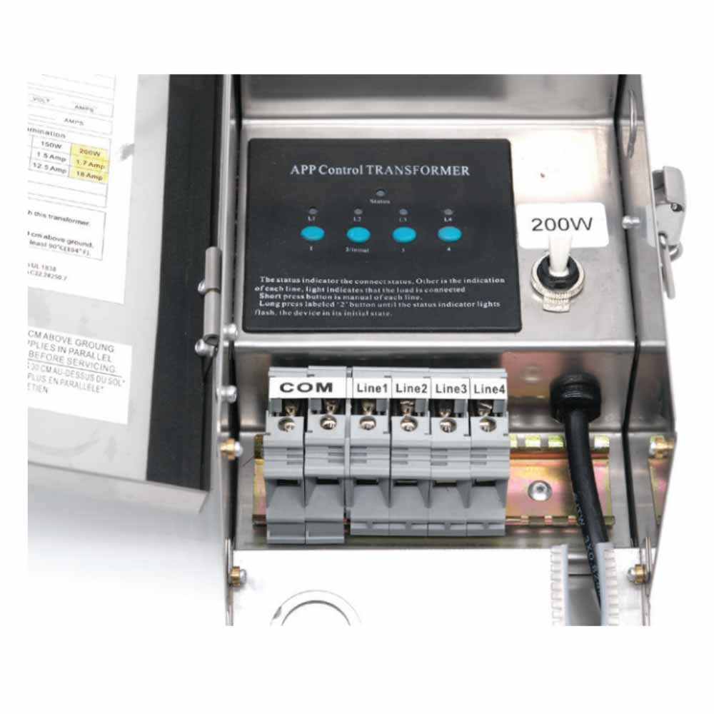 Low-Voltage 200-Watt Wi-Fi App Enabled Smart Zone Control Landscape Transformer - Bees Lighting