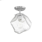 Boulder 13" LED Semi Flush Mount, Mirrored Stainless Steel Finish