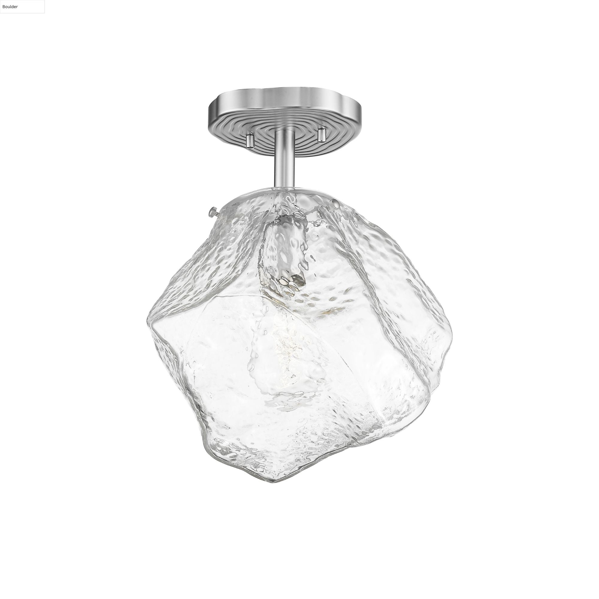 Boulder 13" LED Semi Flush Mount, Mirrored Stainless Steel Finish
