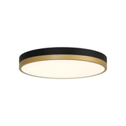 Access Lighting - Coco 15" LED Flush Mount, Black / Antique Brushed Brass Finish | Bees Lighting