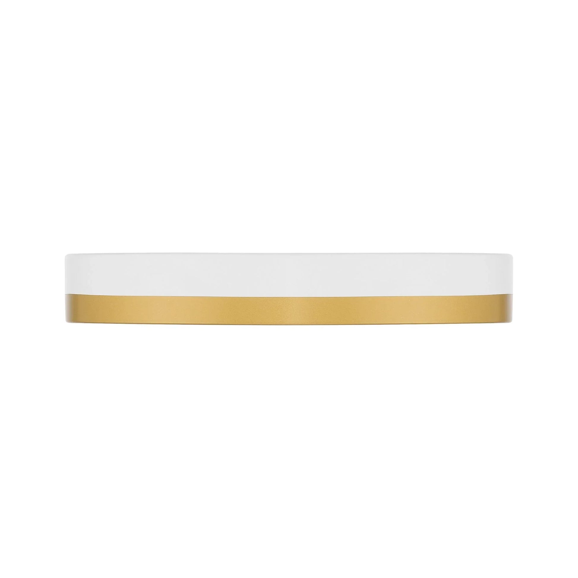 Access Lighting - Coco 15" LED Flush Mount, White / Antique Brushed Brass Finish | Bees Lighting