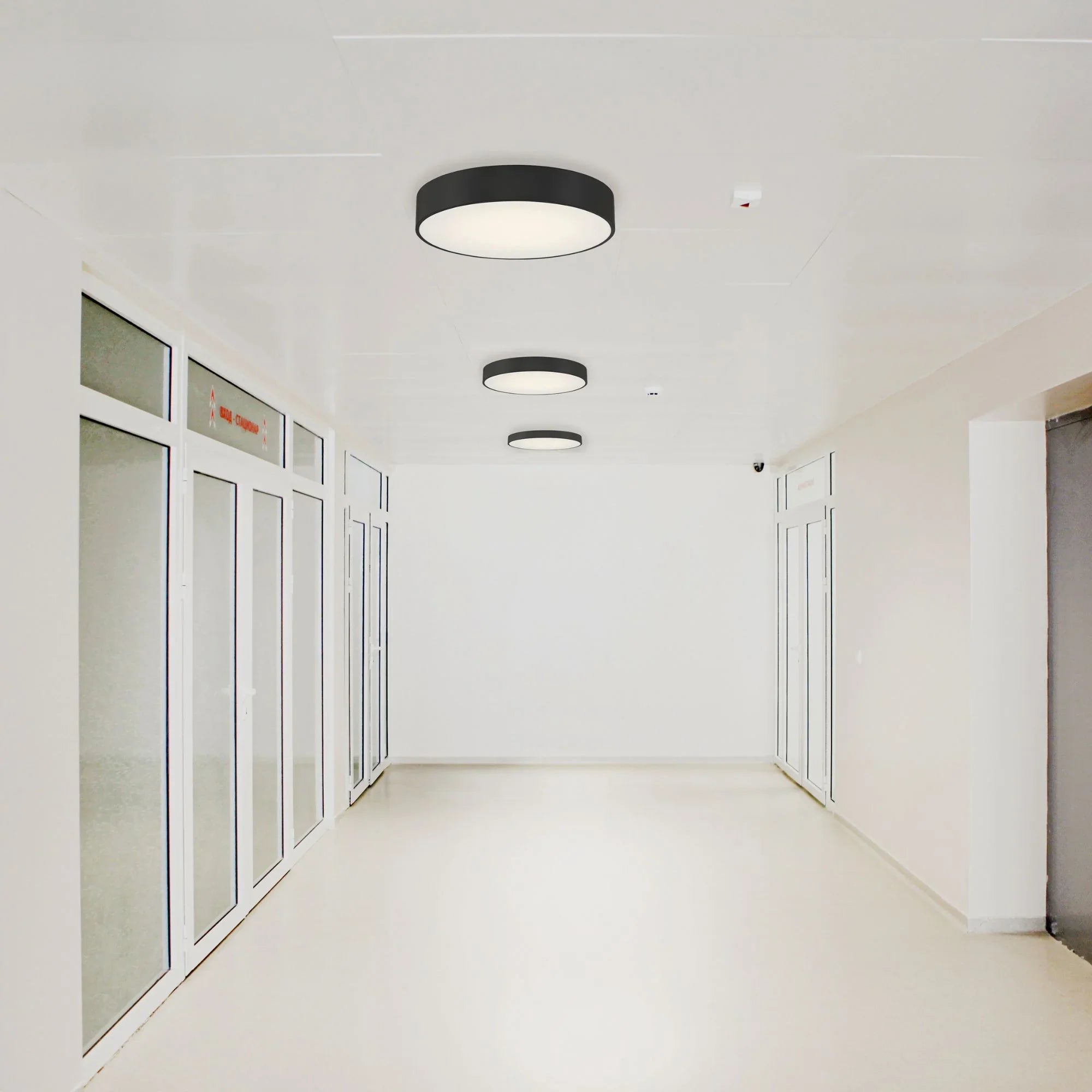 Access Lighting - Como 14" LED Flush Mount, Black Finish | Bees Lighting