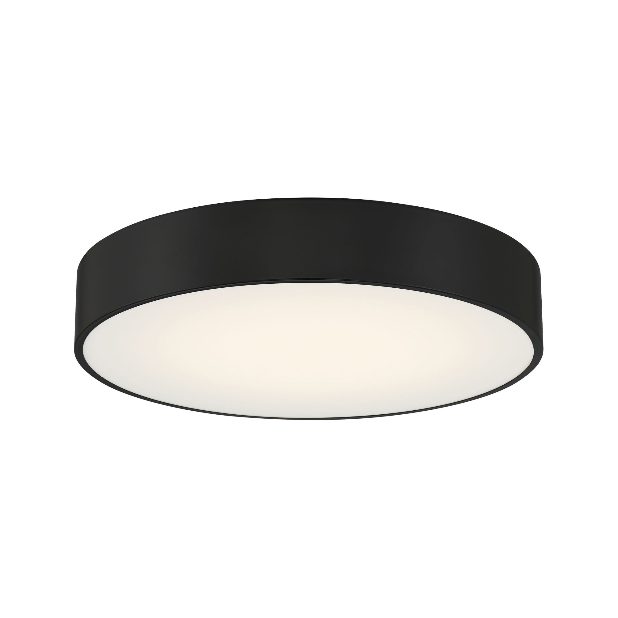 Como 18" LED Flush Mount, Black Finish