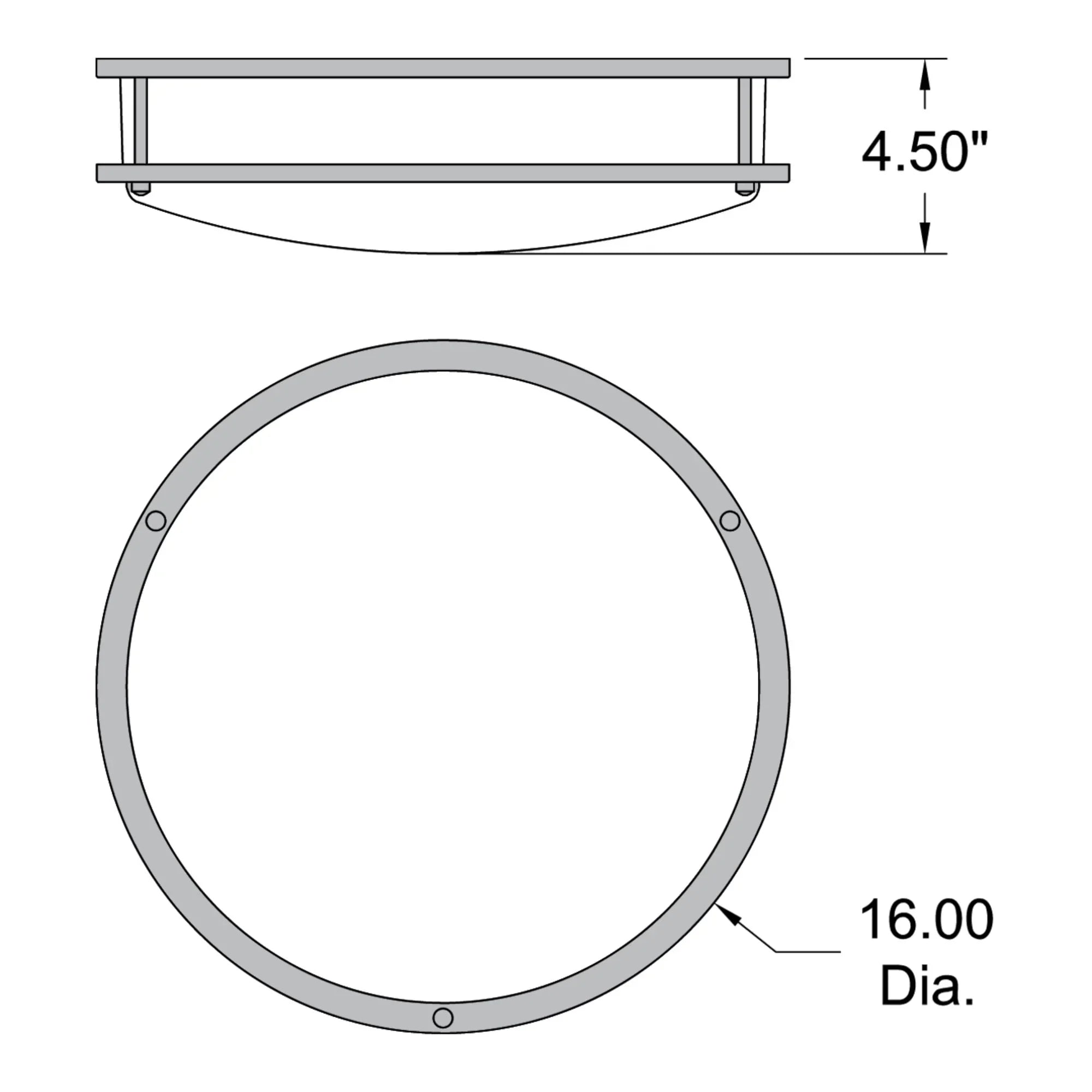 Access Lighting - Conga 16" 2-Light Flush Mount, Brushed Steel Finish | Bees Lighting