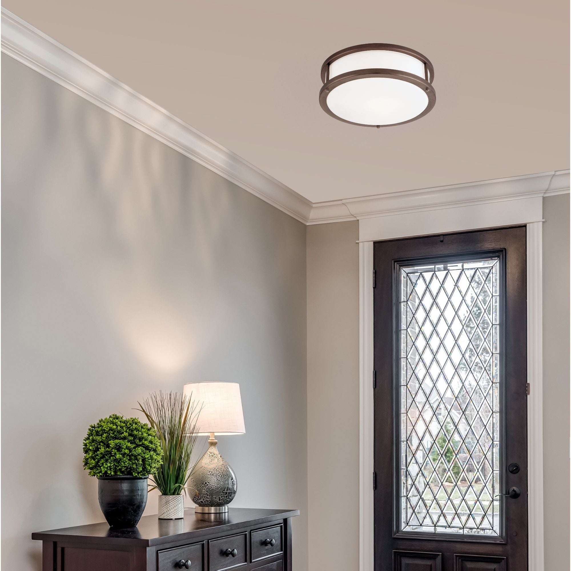 Conga 16" LED Flush Mount, Bronze Finish