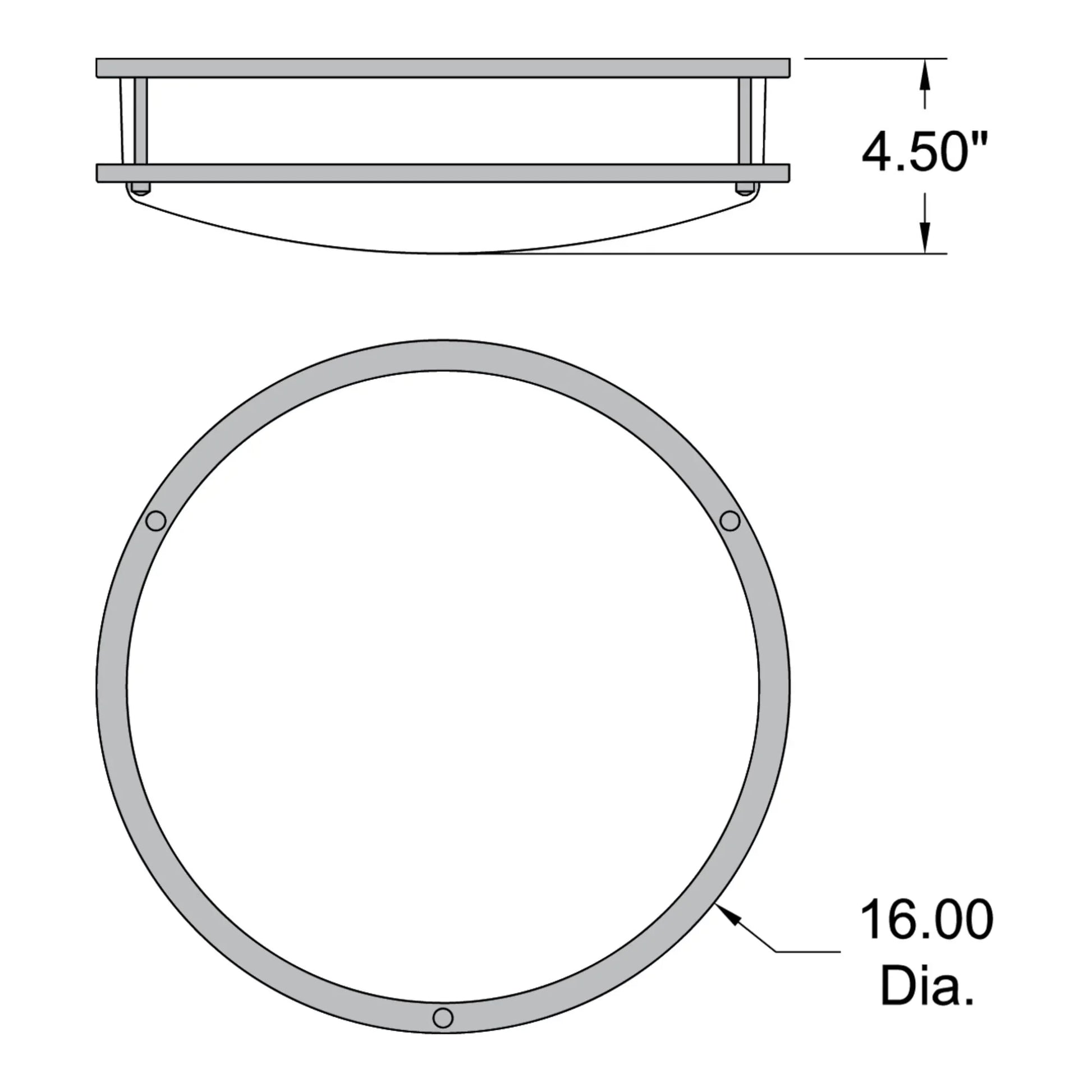 Access Lighting - Conga 16" LED Flush Mount, Bronze Finish | Bees Lighting