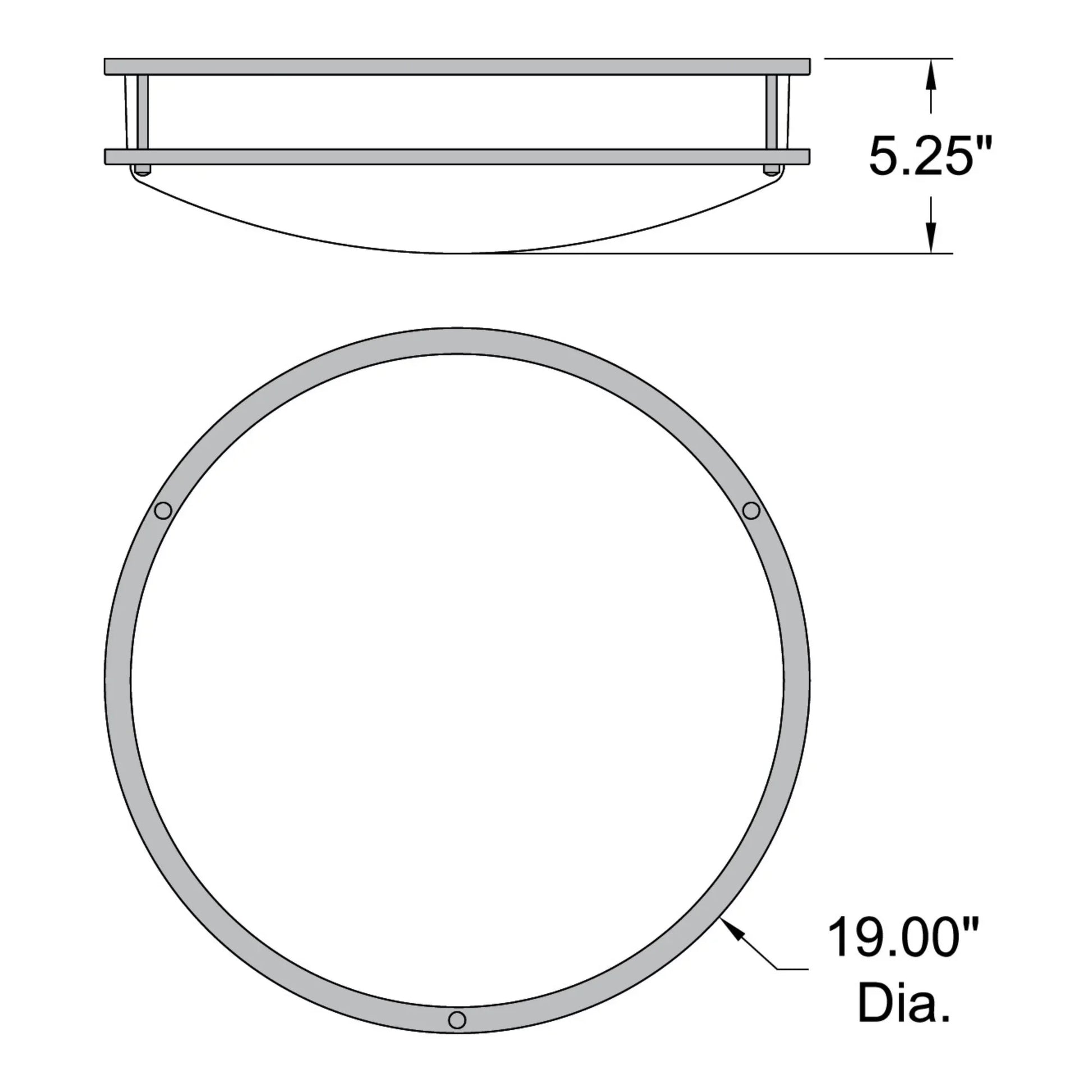 Access Lighting - Conga 19" 3-Light Flush Mount, Bronze Finish | Bees Lighting