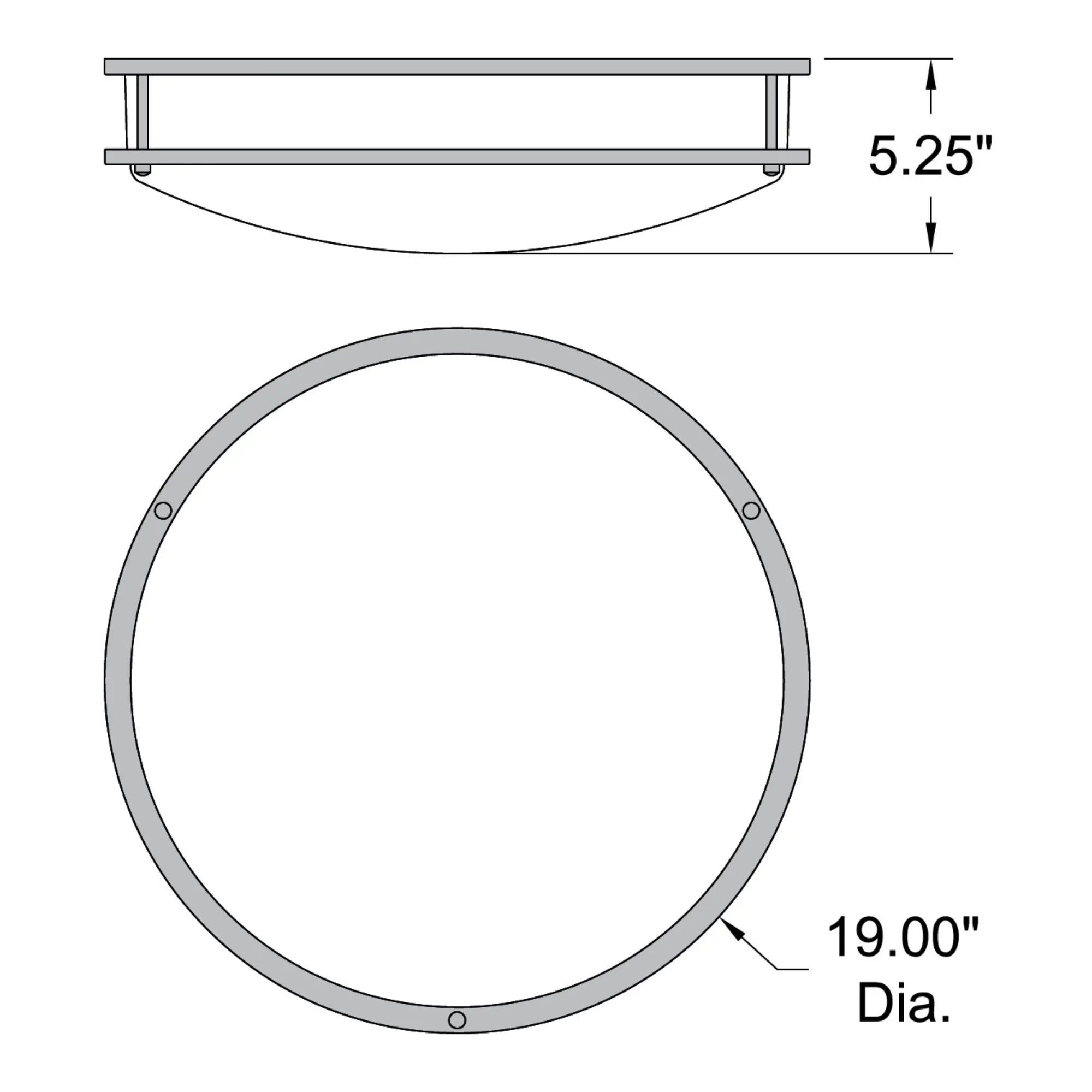 Access Lighting - Conga 19" 3-Light Flush Mount, Bronze Finish | Bees Lighting