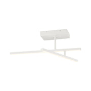 Duo 27" LED Semi-Flush Mount, Matte White Finish