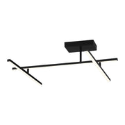 Duo 45" LED Semi-Flush Mount, Matte Black Finish