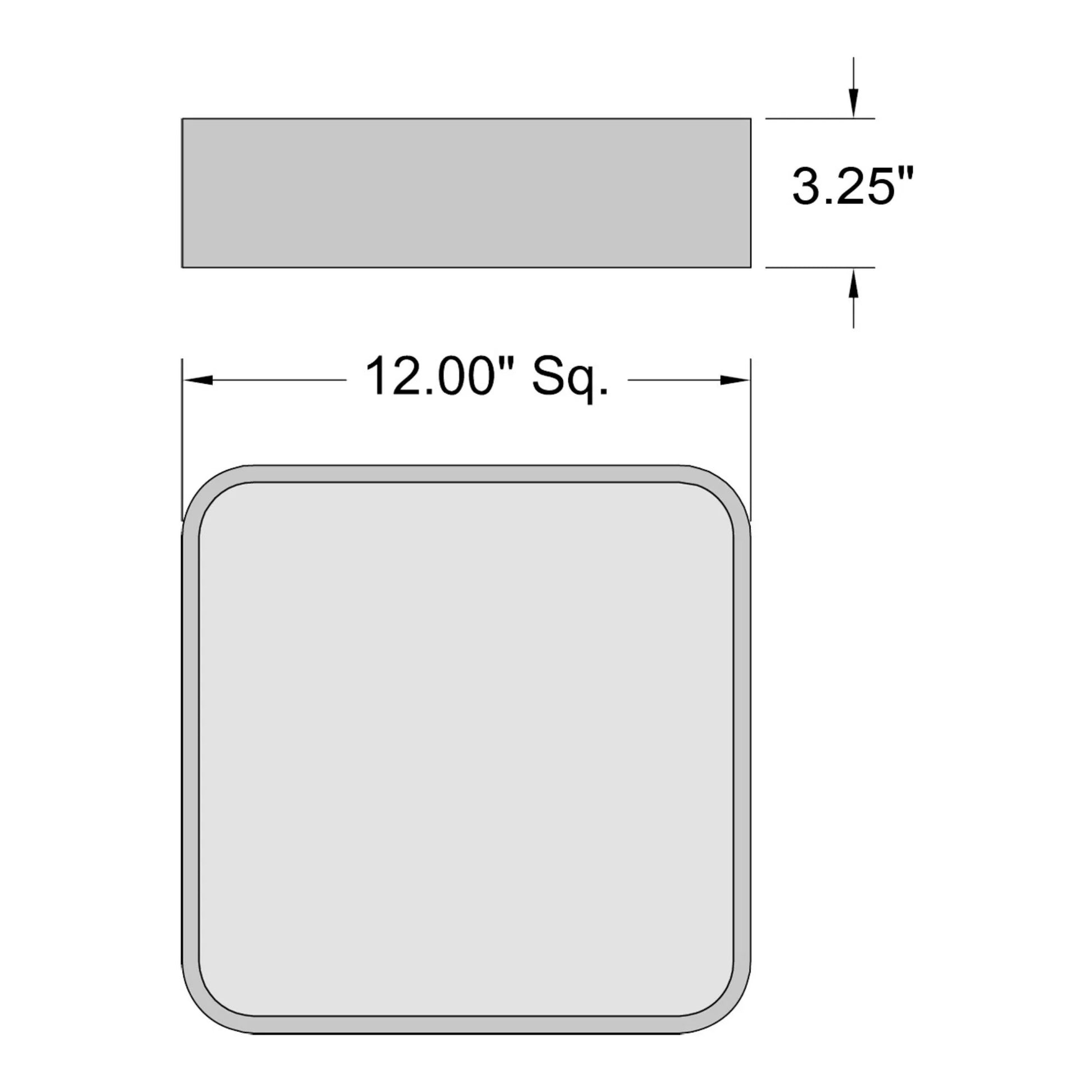 Access Lighting - Granada 12" LED Flush Mount, Black Finish | Bees Lighting