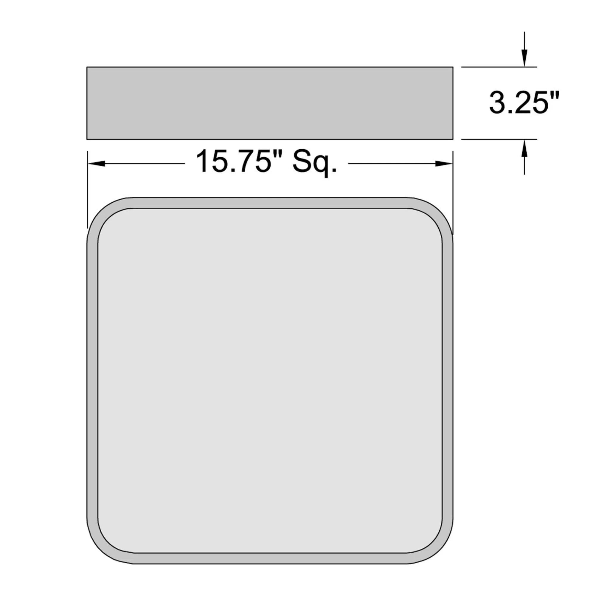 Access Lighting - Granada 16" LED Flush Mount, Black Finish | Bees Lighting