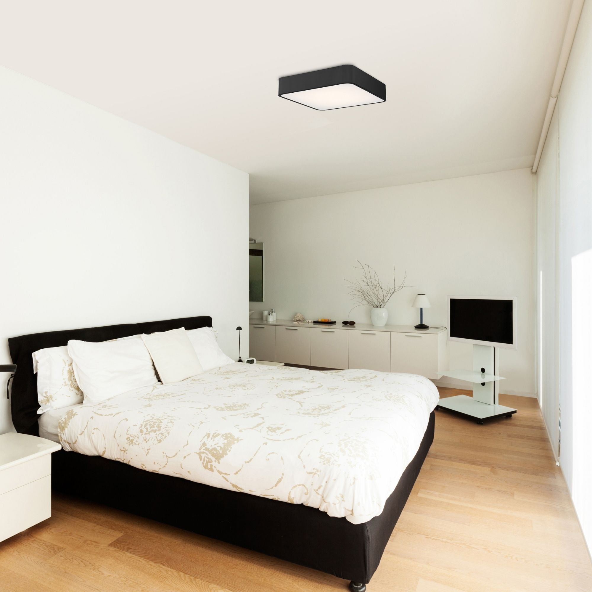 Granada 16" LED Flush Mount, White Finish