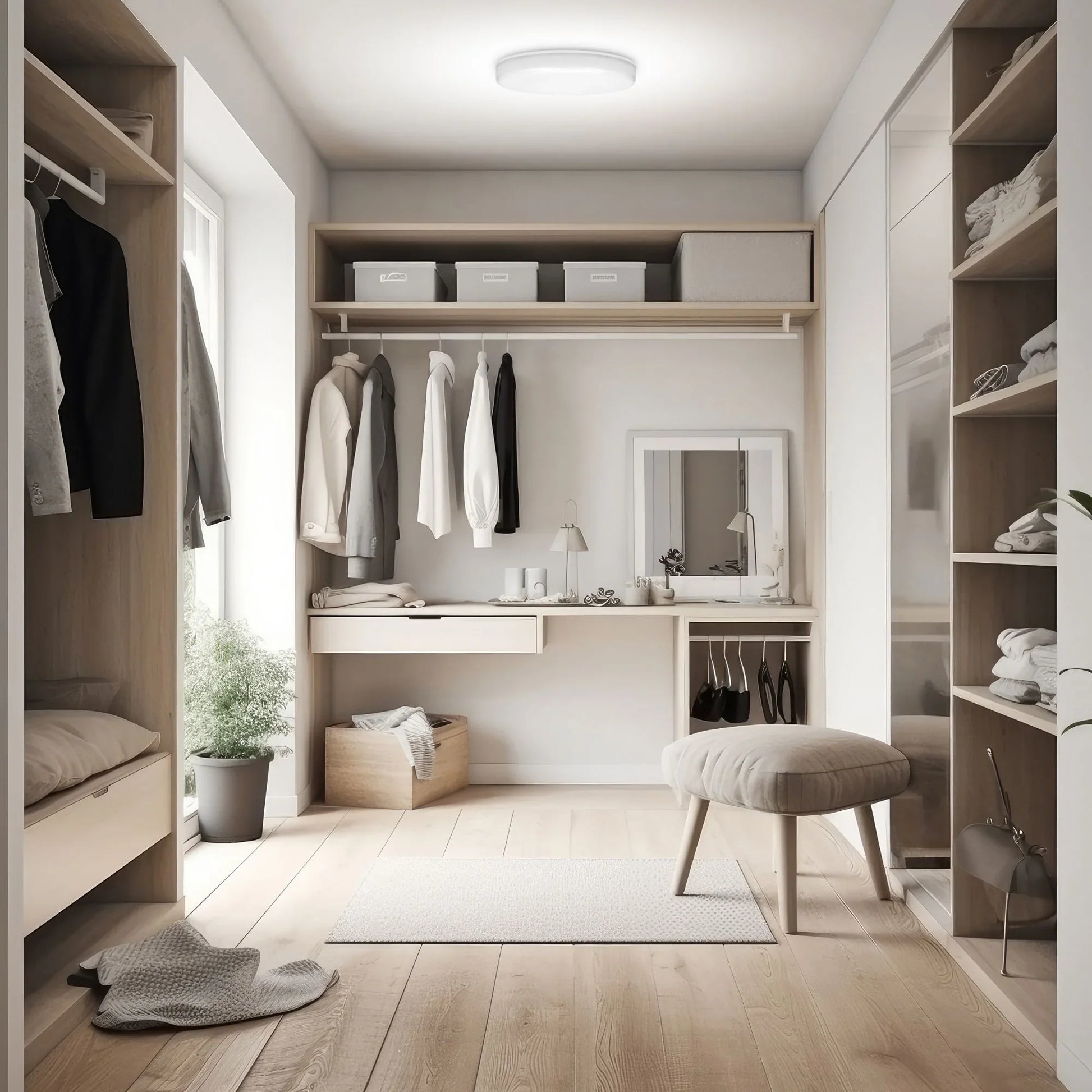 Access Lighting - Infinite 16" LED Flush Mount, White Finish | Bees Lighting