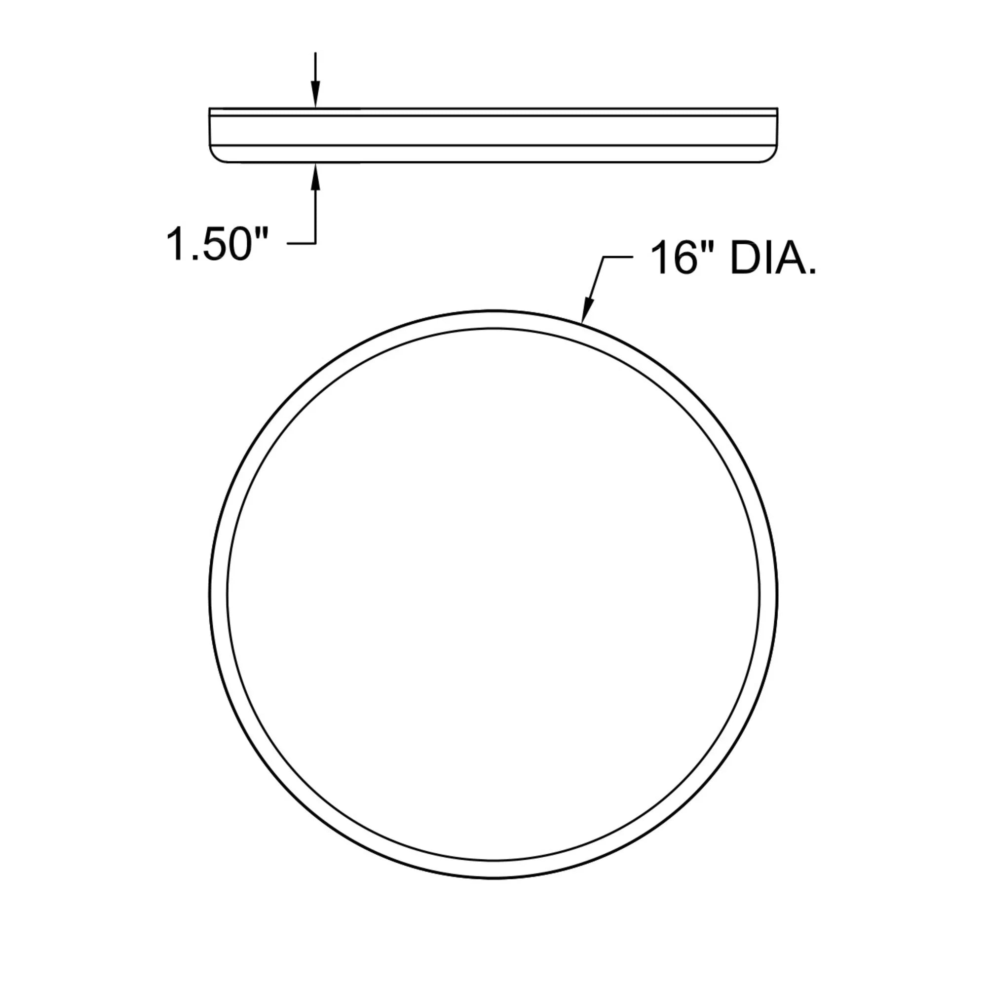 Access Lighting - Infinite 16" LED Flush Mount, White Finish | Bees Lighting